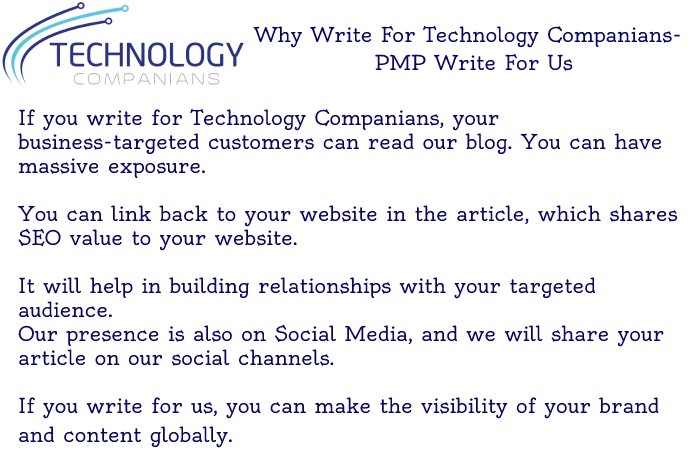 PMP Write For us - Why Write for Technology Companians