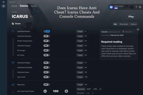 Does Icarus Have Anti Cheat