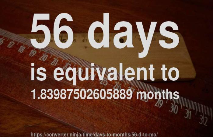 Calculate 56 days from Tomorrow